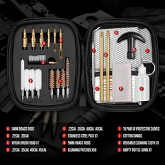 Compact & Durable Gun Cleaning Kit: Brass Brushes and Jags for Easy Maintenance
