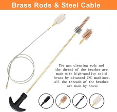 Compact Universal Gun Cleaning Kit for .22/9MM/.223/.308/.45 w/ Case