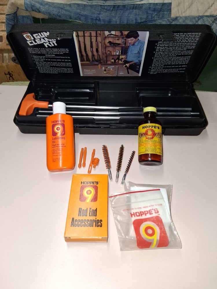 Hoppes Gun cleaning kit.