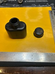 Military Surplus Black Plastic Oil Bottle