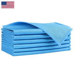 Homexcel Microfiber Glass Cleaning Cloths 6 Pk Lint Streak Reusable Microfiber
