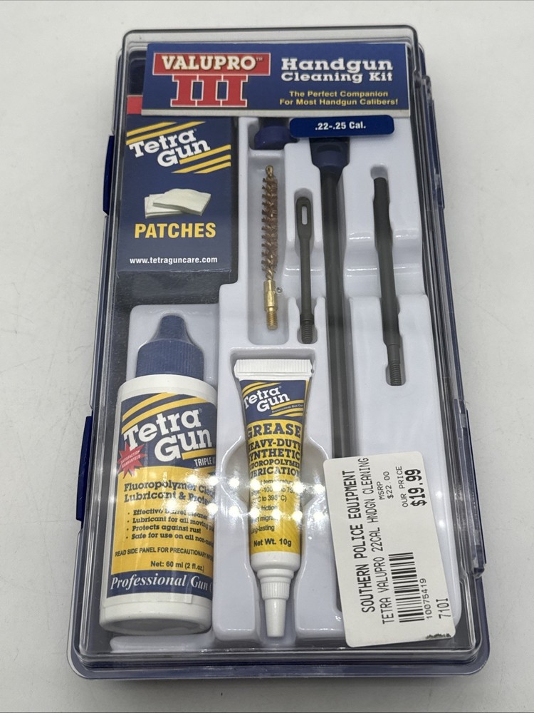 Fti Tetra 0.22-0.25 Cal ValuPro III Handgun Cleaning Kit Rust Protection 710I
