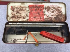 Montgomery Wards Western Field Gun Cleaning Kit Box & Sears JC Higgins Parts Vtg