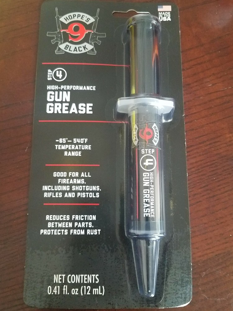 Hoppe’s Black Gun Grease Synthetic Polymer Formula 12cc Syringe # HBGG New