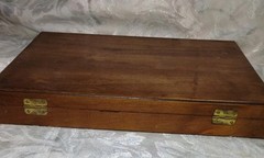 Universal Gun Cleaning Kit in Wooden Case – Mostly Complete, Used Condition