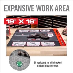 Real Avid Gun Cleaning Mat 19″ x 16″ with Magnetic Parts Tray | 1911, Glock,…