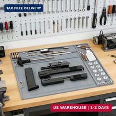 Pistol Gun Cleaning Mat, Gun Maintenance Mat with 10 Magnetic Dots, Gun Cleaning