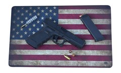 Rogue River Tactical Tattered USA American Flag Gun Cleaning Mat Bench Pad Gi…