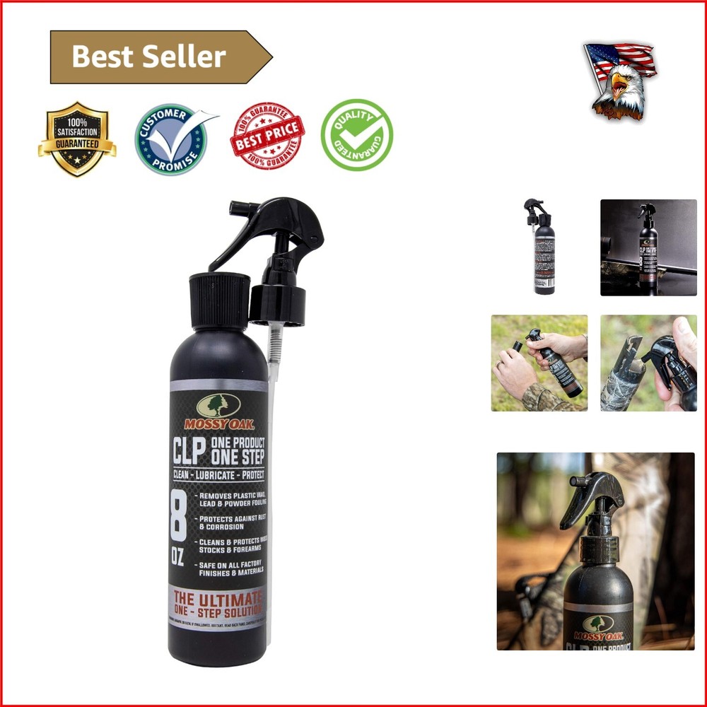 One-Step Mossy Oak CLP Gun Oil & Cleaner – 8oz Spray for Easy Maintenance