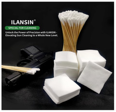 1500PCS Gun Cleaning Patches and 200PCS Gun Cleaning Swabs,2″X2″ Lint Free Gun C