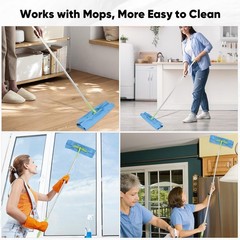 Homexcel Microfiber Glass Cleaning Cloths 6 Pk Lint Streak Reusable Microfiber