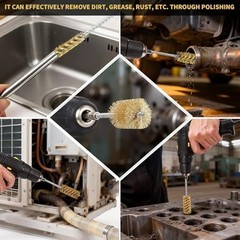8 Pcs Bore Brush Set – Stainless Steel & Brass Wire Brushes for Deep Cleaning, F