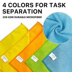Simple Houseware Microfiber Cleaning Cloth 50 Pack 12 X 12 4 Colors Hc-01A-4