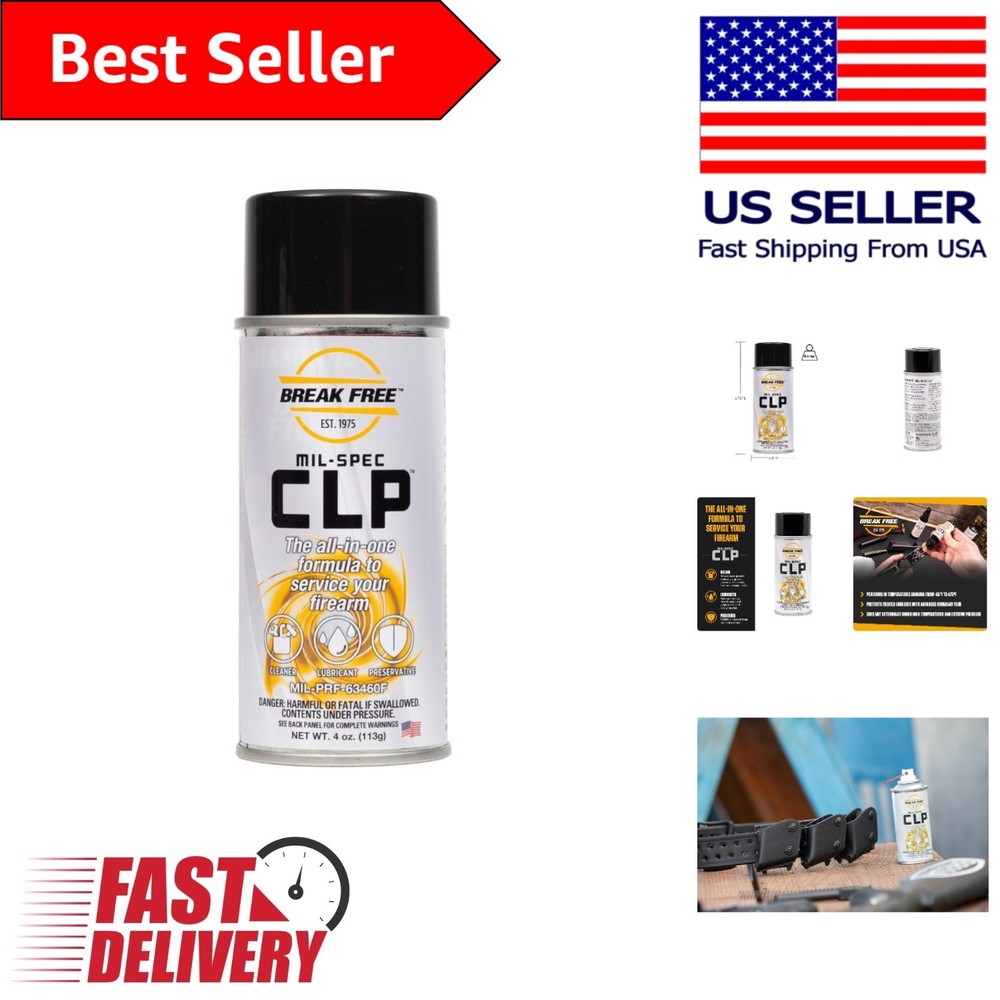 CLP Cleaner & Lubricant – 4 oz Synthetic Oil for Firearm Maintenance