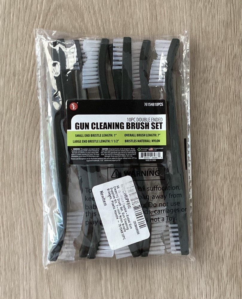 SE 10-Piece Double-Ended Gun Cleaning Brush Set, Gun Cleaning Supplies Kit, 7-In