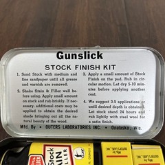 Vintage Gun Cleaning Kit By Outers- Metal Yellow And Green Case With All Parts