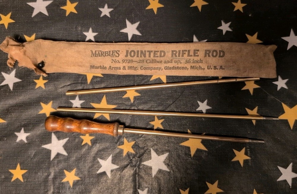 28 Cal – Original Marbles Jointed Rifle Rod No. 9728 Brass Untested As Is – JS