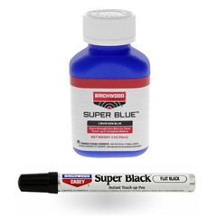 Super Blue Liquid Gun Blue Cold Blueing Kit PLUS Flat Black Pen 5 Free Swabs