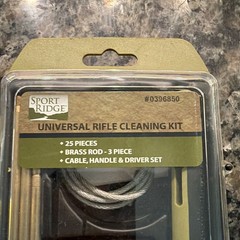 Sport Ridge Universal Rifle Cleaning Kit 25pc w/ Case Brass Rod 0396850