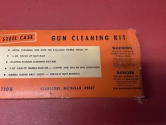 Vintage Marbles Gun Cleaning Kit Steel Case With Cardboard Slip Cover Good Color