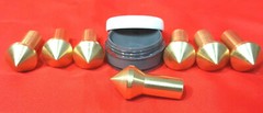 Gunsmith Tools – 7 Brass Muzzle Laps – Rifle Or Pistol Crowning+Lapping Compound