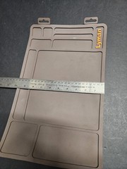 Grey Anti-slip Gun Maintenance Mat, Rubberized Repair Cleaning Pad 15.9″ x 9.8″