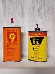 HOPPES AND OUTERS 445 GUN OILS VINTAGE CANS