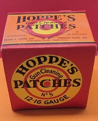 Vintage Full Hoppe’s Gun Cleaning Patches No 5 , 12 – 16 Gauge (PRE BAR CODE)