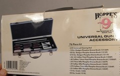 PRE-OWNED HOPPE’S 76 PC UNIVERSAL GUN CLEANING ACCESSORY KIT W/CARRY CASE UAC76