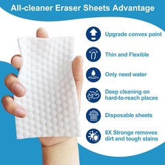 52x Magic Sponge Eraser Sheets, Upgraded Convex Point Melamine Cleaner