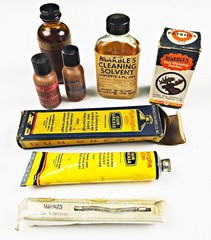 Nice Lot Of Marbles Gun Maintenance Items Solvent Grease Patches Oil Etc