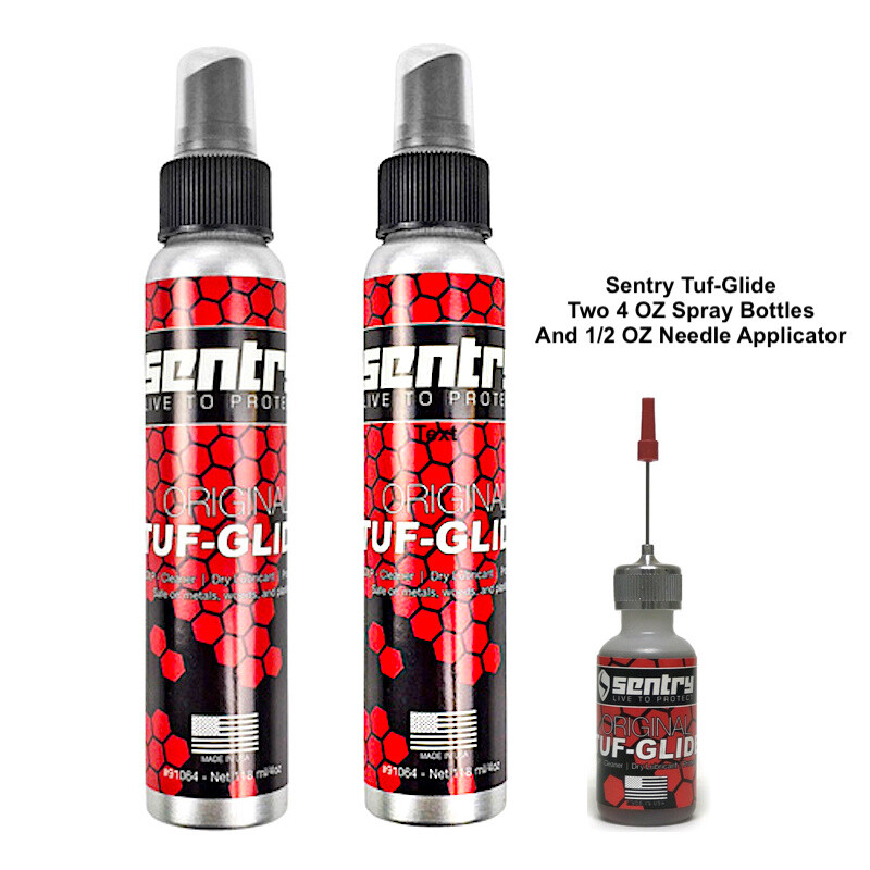 Sentry Solutions Tuf-Glide Gun Lube Set W/ Two 4 OZ Bottles + 1/2oz Applicator