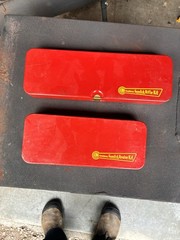 Vintage Outers Gunslick Rifle & Revolver Cleaning Kits Red Tin Lot No. 477