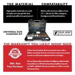 Universal Gun Cleaning Kit by Bear Armz Tactical Works for Calibers .17-.50 Cal