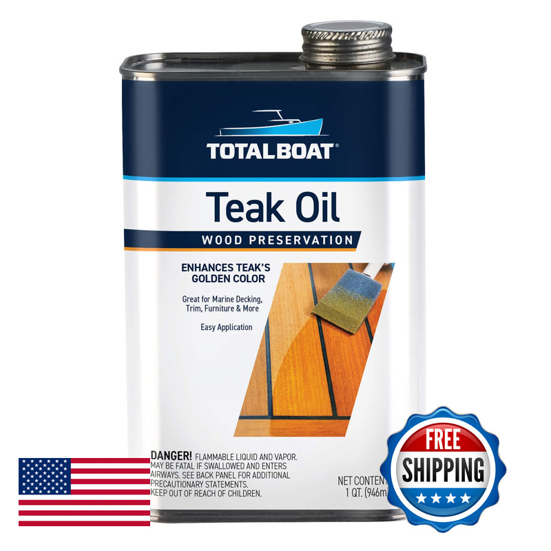 Totalboat Teak Oil – Premium Marine Wood Sealer Protects Preserves Teak On
