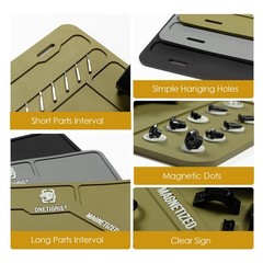 Gun Cleaning Mat Rifle Pistol Gun Mat with Magnetic Dots, NonSlip Oil Resista…