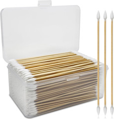 Double-Ended 6″ Pointed Gun Cleaning Swabs with Storage Box – for Precision F…