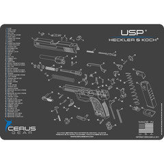 HK USP Counter Mats for Man Cave Den or Gunroom 17″X12″ Dk Gray