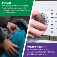 Nikwax Hardshell Cleaning & Waterproofing Duo-Pack, 1000ml, Cleans 34, Clear