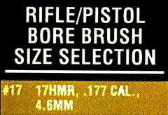 Otis .17 Thru .177 Rifle Pistol 17 Caliber Short Brush Standard Thread with Tube