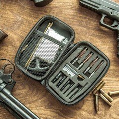 9mm/38/357 Caliber Pistol Gun Firearm Cleaning Kit Zippered Case 66pc