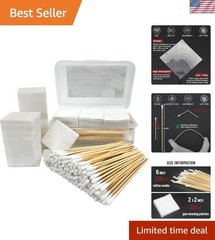 Versatile Gun Cleaning Supplies: 300 Patches + 200 Swabs in Storage Case