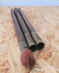 Antique 3 Piece Shotgun Wood And Brass Cleaning Rod 12 Or 16 Gauge