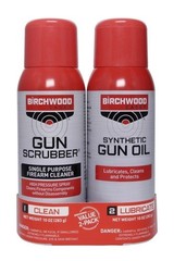 Birchwood Casey Gun Scrubber & Synthetic Gun Oil Aerosol Combo 2 Per Pack 33302