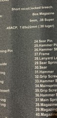 Gun Cleaning Mat Sig Sauer P220 Breakdown Schematics Parts Diagram Mouse Pad