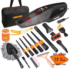 Car Cleaning Kit 19Pcs, Car Interior Detailing Kit with 12000PA High Orange