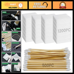 Gun Cleaning Kit – 6″ Cotton Swabs & 2″ Lint-Free Patches, Highly Absorbent Supp
