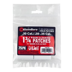 KleenBore P202 Super Shooter Cotton Flannel Patches .28-.35 Cal 1.75″ 75/Pk