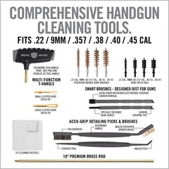 Real Avid Handgun Cleaning Station | With Gun Mat, Rods, Jags, Brushes, Patches
