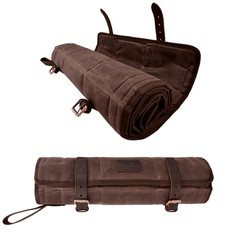 Canvas Leather Rifle Shotgun Cleaning Mat Gun Clean Kits with Pocket Rollup